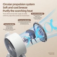 مروحة أرضية بخمس سرعات وتحكم عن بعد بالشحن DENX DX...