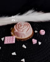 شمعة الوردة وردية