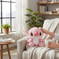 دمية ستيتش وردي حجم كبير