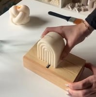 مبشره خشبيه لنحت اطراف الشمع ، مع درج