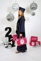 عباية تخرج كحلي وأسود مخمل