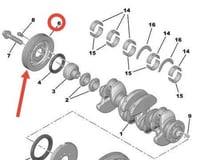 بكرة كرنك - اصلى - فرنسي - OEM