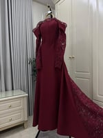 فستان برغندي انيق