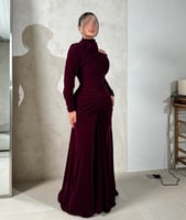 فستان فيلفت المها الخمري