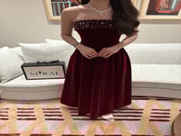 فستان جوخ عودي تطريز