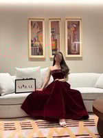 فستان جوخ عودي تطريز