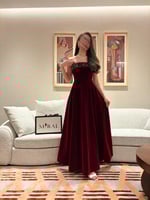 فستان برغندي انيق