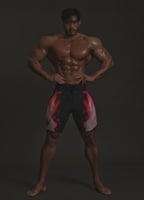 شورت فيزيك اسود واحمر نار مشتعلة V6