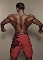 شورت فيزيك التنين القلب الاحمر والاسود V6