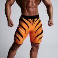 شورت فيزيك تياقر نمري برتقالي مميز V3