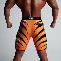 شورت فيزيك تياقر نمري برتقالي مميز V3