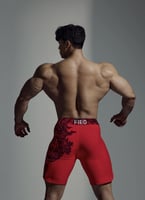 شورت فيزيك التنين القلب الاحمر والاسود V6