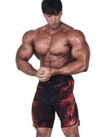 شورت فيزيك اسود واحمر نار ي Hell Fire Red