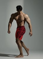 شورت فيزيك التنين القلب الاحمر والاسود V6