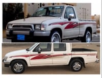 خط هايلكس 2001 طقم جهتين (غماره-غمارتين) اصلي وكال...