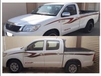 خط هايلكس 2014 طقم جهتين/(غماره-غمارتين) اصلي وكال...