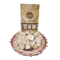 حلاوة حلقوم بيضاء بالفول السوداني