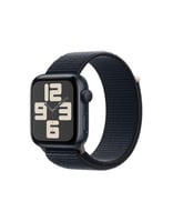 ساعة ابل SE مقاس 40 مم GPS لون ميدنايت مع سوار ريا...