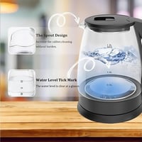 غلاية ماء زجاجية نيو جولدن كريت بسعة 2 ليتر قوة 15...