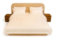 مفرش سرير نفر بحشوة ثابتة - أبيض