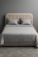 مفرش سرير نفرين بحشوة متحركة - رمادي