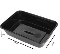 علب بلاستيك للميكروويف اسود بغطاء شفاف- 1250مل / ا...