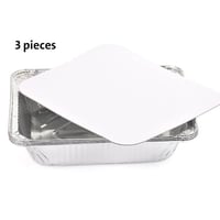 صحون ألمنيوم مستطيل مع الغطاء 33*26*6سم-3200مل/الع...