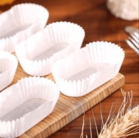 ورق كب كيك بيضاوي ابيض / العدد 750 حبة