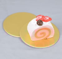 قاعدة كيك دائري ذهبي واسود-26 سم/العدد 8 قاعدة