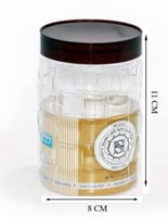 علب بلاستيكية بغطاء بني سعة -600 مل / العدد 2 علبة