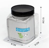 علب بلاستيكية بغطاء اسود شفاف -سعة800مل/العدد 4 عل...