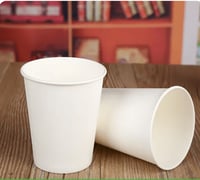 كوب ورق أبيض فاخر سميك 9 أونز / عدد 50