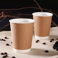 كوب ورق بني صحاري 2 طبقة- 12انز / العدد 14 كوب