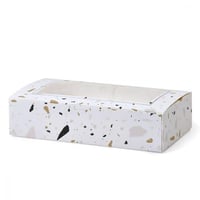 علب ورقية فاخرة للمعمول والحلويات بغطاء شفاف أبيض...