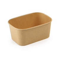 علب ورقية كرافت بني مستطيل مع غطاء شفاف - (25) حبة...