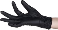 قفاز فينيل أسود مقاس (M) بدون بودر/العدد 70 قفاز