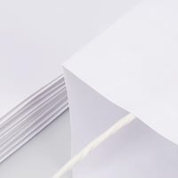 كيس ورق أبيض طولي بيد-27*21*11سم/12كيس