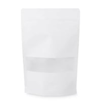 كيس ورق لتعبئة وحفظ القهوة والبهارات لون أبيض بناف...