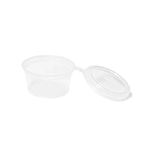 علب صوص شفاف بغطاء متصل حجم 25 مل / العدد50