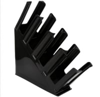 حامل ومنظم للأكواب لون أسود | 4 أقسام