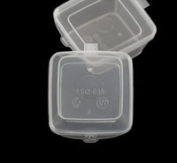 علب صوص مربع شفاف بغطاء متصل حجم 35 مل / العدد50