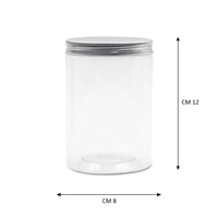 علبة بلاستيك بغطاء فضي لحفظ البهارات والتوابل حجم...