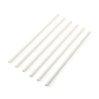 مصاص ورقي مستقيم أبيض مغلف -8 مم/العدد 100 مصاص