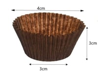 ورق كب كيك بني -مقاس 3*3*4سم / العدد 1000 حبة