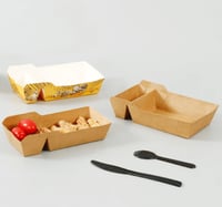 صحن ورق كرافت مقسم-قسمين/35مم/العدد 25 صحن