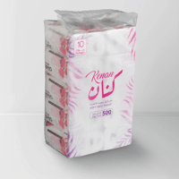 مجموعة ( 10 )مناديل ورقية ابيض ناعمة كنان / شد 500...