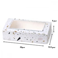 علب ورقية فاخرة للمعمول والحلويات بغطاء شفاف أبيض...