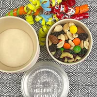 غطاء بلاستيك شفاف للزبديات الورق - 16/24/32/أنز/ ا...