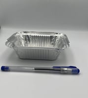 صحون ألمنيوم مستطيل مع الغطاء 12*10*4سم-250مل/ الع...