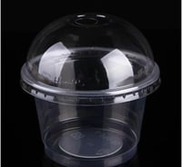 غطاء قبة بلاستيك شفاف للأكواب الورقية واكواب الآيس...